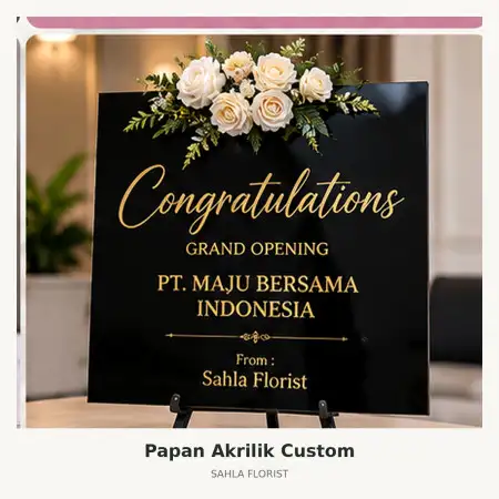 Papan Bunga Akrilik Gresik Kota